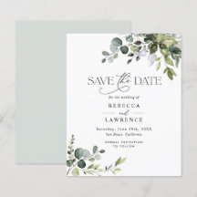 Begroting Rustic Greenery Wedding Save the Date