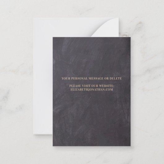 Begroting Rustic Greenery Wedding Save the Date Notitiekaartje (Achterkant)