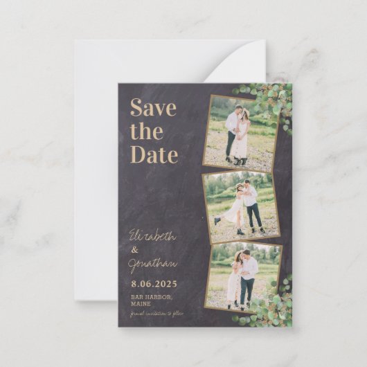 Begroting Rustic Greenery Wedding Save the Date Notitiekaartje (Voorkant)