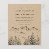 Begroting Rustic Hand-getekende Mountains & Trees  (Voorkant)