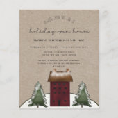 Begroting Rustic Holiday Open House Flyer (Voorkant)
