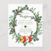 Begroting Rustic kerstbruiloft Winter Invites (Voorkant)