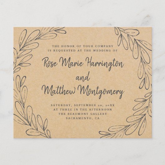 Begroting Rustic Kraft & Hand-draw Wedding (Voorkant)