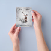 Begroting Rustic Majestic Winter Deer KerstKaart Flyer (Hand)