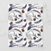 Begroting Rustic Majestic Winter Deer KerstKaart Flyer (Achterkant)