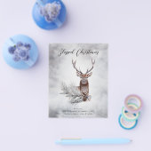 Begroting Rustic Majestic Winter Deer KerstKaart Flyer (Enkel)