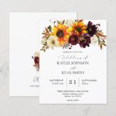 Begroting Rustic Sunflower & Burgundy Floral Weddi (Voorkant / Achterkant)