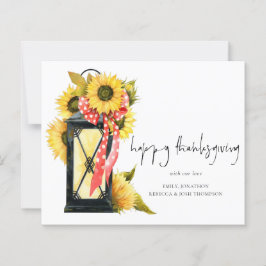 Begroting Rustic Sunflower Lantern Happy Thanksgiv