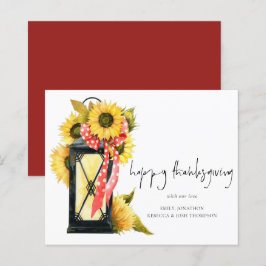 Begroting Rustic Sunflower Lantern Happy Thanksgiv