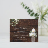 Begroting Rustic White Calla Lilies Wedding Save D (Staand voorkant)