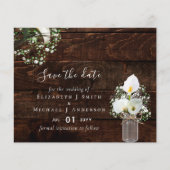 Begroting Rustic White Calla Lilies Wedding Save D (Voorkant)