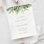 Begroting Rustic Winter Greenery sparen de datum<br><div class="desc">Prachtig betaalbaar Sparen de datumkaart met handbeschilderde botanische waterverf illustraties van wintergroen,  pijnbomen en sparren,  keien en holbessen. Ideale keuze voor wintervakantie of kerstvakantie-bruiloften.</div>