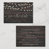 Begroting Rustic Wood Boho bewaart de datumuitnodi Notitiekaartje (Voorkant / Achterkant)