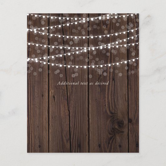 Begroting Rustic Wood Licht Floral Wedding Invitae (Achterkant)