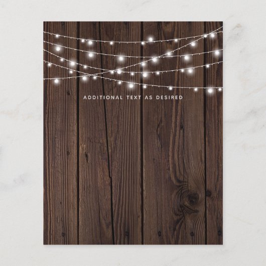 Begroting Rustic Wood Pink Flowers Wedding Invitae (Achterkant)