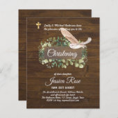 BEGROTING Rustieke Wildernis Doop Uitnodiging Doop (Voorkant / Achterkant)