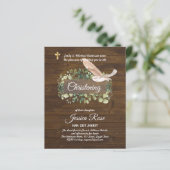 BEGROTING Rustieke Wildernis Doop Uitnodiging Doop (Staand voorkant)