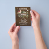 BEGROTING Rustieke Wildernis Doop Uitnodiging Doop Flyer (Hand)