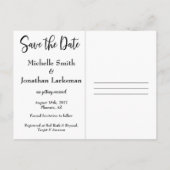 Begroting Rustige Barrel Floral bespaart datum, la Aankondigingskaart (Achterkant)