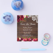 Begroting Rustige Bourgogne Floral Wood bespaart d Flyer (Enkel)