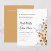 Begroting Rustige Chamomile Mimosa floral Wedding (Voorkant / Achterkant)