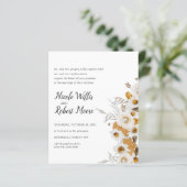 Begroting Rustige Chamomile Mimosa floral Wedding (Staand voorkant)