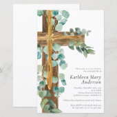 Begroting Rustige Eucalyptus Cross Memorial Invita (Voorkant / Achterkant)