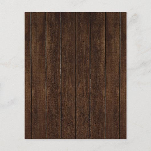 Begroting Rustige Herfst Floral Wedding Uitnodigin (Achterkant)