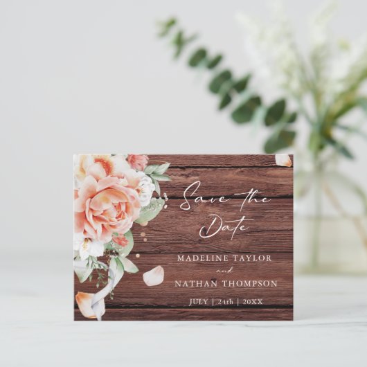 Begroting Rustige hout en pekelhout Opslaan datum Aankondigingskaart (Staand voorkant)