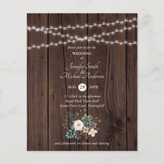 Begroting Rustige houtbloemen Floral Wedding (Voorkant)