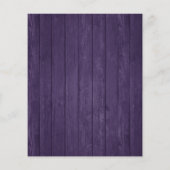 Begroting Rustige Paarse uitnodiging tot weduwscha Flyer (Achterkant)