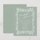 Begroting Rustige Sage Floral Line Art Vrijgezelle (Voorkant / Achterkant)