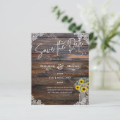 Begroting Rustige zonnebloemen Lace Mason Jar Wedd (Staand voorkant)