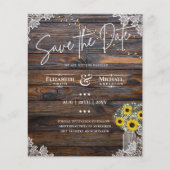 Begroting Rustige zonnebloemen Lace Mason Jar Wedd (Voorkant)