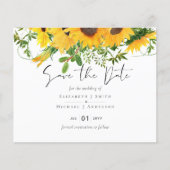 Begroting Rustige zonnebloemen Zuidelijke bruiloft (Voorkant)