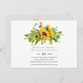 Begroting Rustige zonnebloemen Zuidelijke bruiloft (Voorkant / Achterkant)