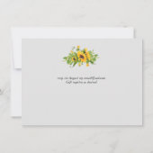 Begroting Rustige zonnebloemen Zuidelijke bruiloft (Achterkant)