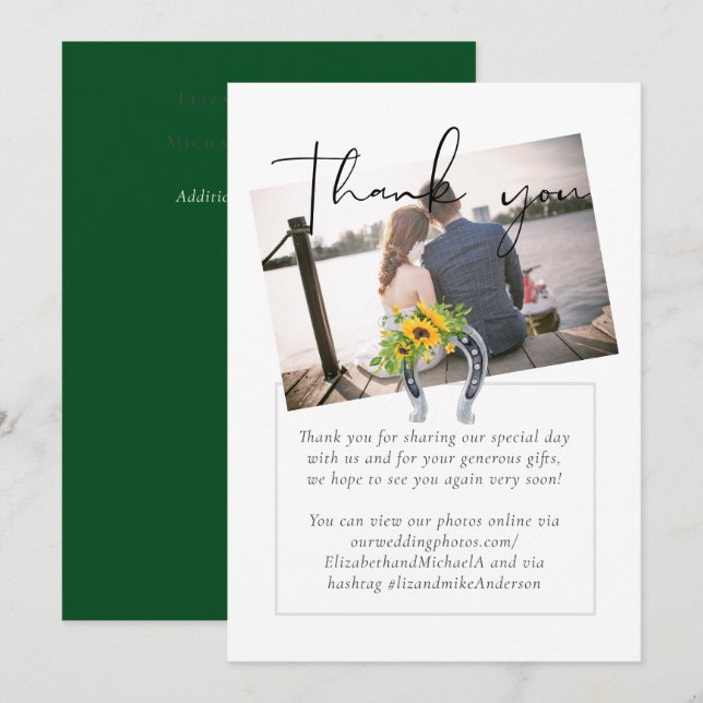 Begroting Rustige zonnebloemen Zuidelijke bruiloft (Voorkant / Achterkant)