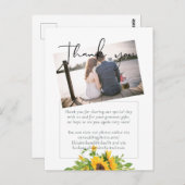 Begroting Rustige zonnebloemen Zuidelijke bruiloft Briefkaart (Voorkant / Achterkant)