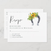 Begroting Rustige zonnebloemen Zuidelijke bruiloft Briefkaart (Voorkant / Achterkant)