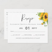 Begroting Rustige zonnebloemen Zuidelijke bruiloft Briefkaart (Voorkant / Achterkant)