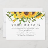 Begroting Rustige zonnebloemen Zuidelijke bruiloft Kaart (Voorkant)