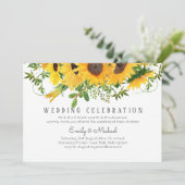 Begroting Rustige zonnebloemen Zuidelijke bruiloft Kaart (Staand voorkant)