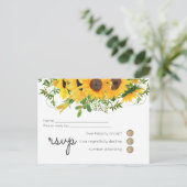 Begroting Rustige zonnebloemen Zuidelijke bruiloft Uitnodiging Briefkaart (Staand voorkant)