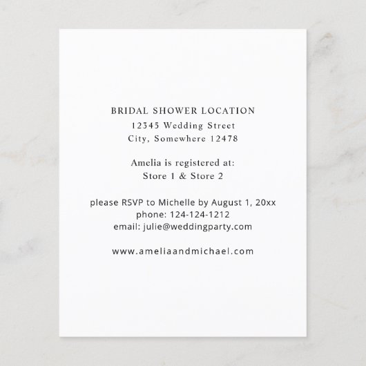 Begroting Rustisch neutraal Boho Floral Vrijgezell Flyer (Achterkant)