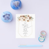 Begroting Rustisch neutraal Boho Floral Vrijgezell Flyer (Enkel)