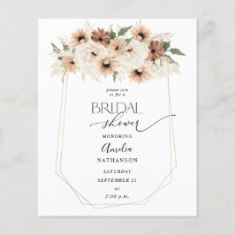 Begroting Rustisch neutraal Boho Floral Vrijgezell Flyer