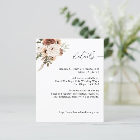 Begroting Rustisch Neutral Boho Floral (Staand voorkant)