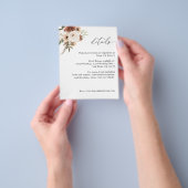 Begroting Rustisch Neutral Boho Floral Flyer (Hand)