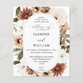 Begroting Rustisch Neutral Boho Floral Wedding Flyer (Voorkant)